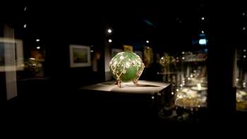 Decorative egg on display at the Liechtenstein Treasury