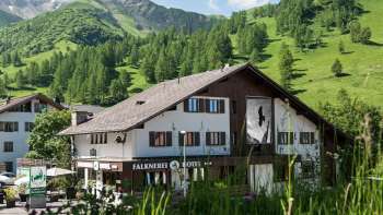 Exterior view of the Falknerei Galina Hotel in Malbun