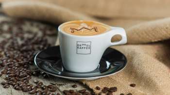 Detail shot of a coffee cup at Kaffee Demmel