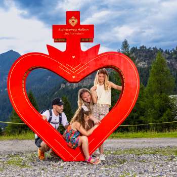 Family with a big alpine heart
