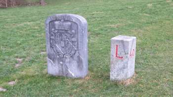 Old boundary stone in Balzers