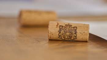 Wine cork with the coat of arms of the Court Winery of the Prince of Liechtenstein