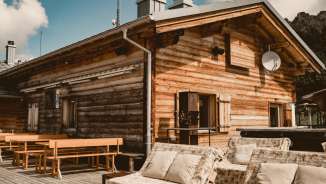Cozy Sareis Bergrestaurant with sun terrace in Malbun, popular destination for hikers
