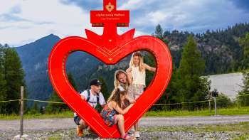 Family with a big alpine heart