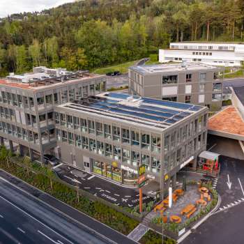 Top view of the McDonald's Vaduz building
