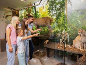 Family discovers wild animals and skeletons on an exciting tour of the Liechtenstein NationalMuseum