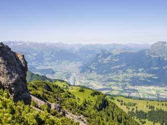 View of the Rhine valley during the hike to Schönberg mountain