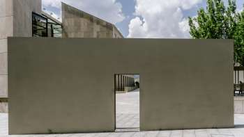 Modern art object Swiss fountain by Roman Signer