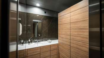 Elegant bathroom at the Grand Casino Hotel Liechtenstein