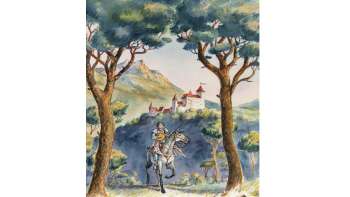 ADAM VOGT. Drawings for the book by A. Hollenstein "Heinrich der Greifenritter"