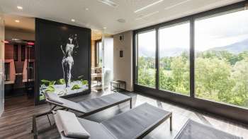 Wellness area with sauna and infrared cabin at the b_smart hotel